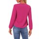 thumbnail image 3 of INSPIRE CHIC Blusa de Manga Larga con Cuello con Volantes para el Día de San Valentín de Regreso a Clases para Mujer XL Rosa Fucsia-Sólido, 3 of 6