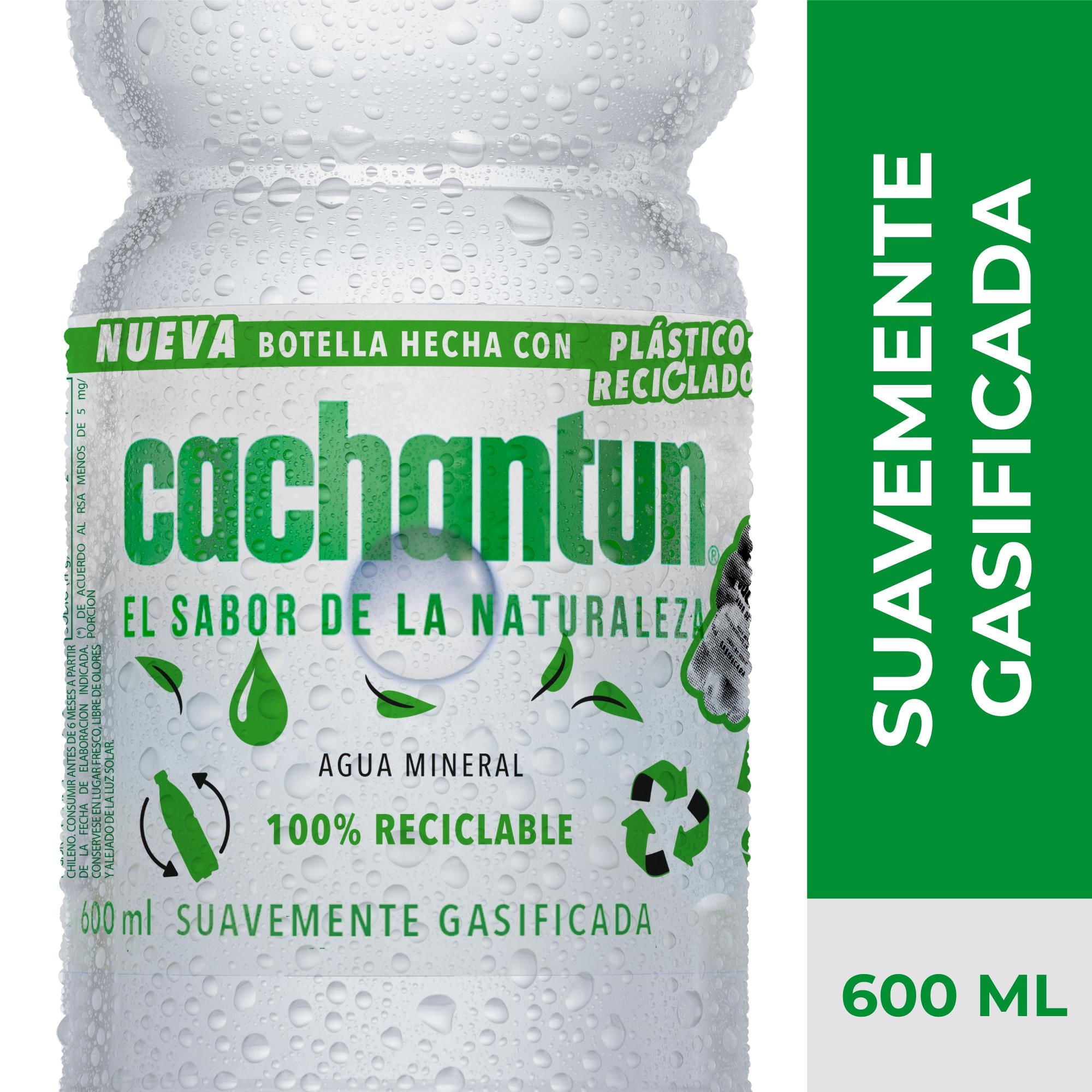 Agua Mineral Light Gas Botella 600 ml Cachantun