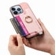 thumbnail image 5 of Funda Magnética para iPhone 16 Pro con Billetera y Anillo, Protector Resistente Rosa, 5 of 6