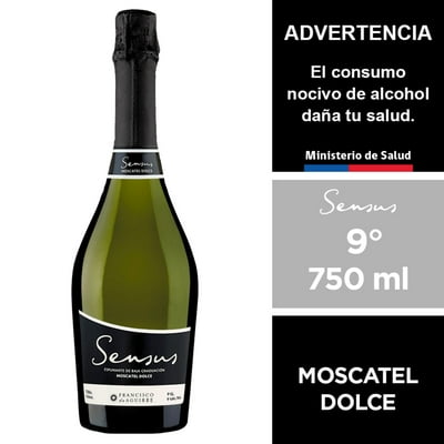 Espumante Moscatel Dolce 9° Botella 750 Ml Sensus