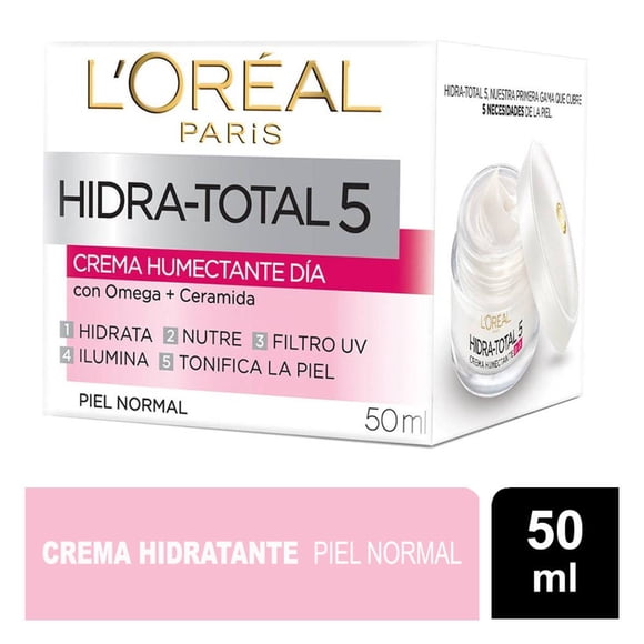 Crema Facial L'oreal Paris Nutritiva Hidra-Total 5 Día Pote.