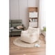 thumbnail image 2 of 010-Soft Teddy Fabric Tufted Foam Bean Bag Chair With Teddy Fabric Ivory White, 2 of 3