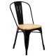 thumbnail image 1 of Pack De Sillas Tolix Con Asiento De Madera - Negro - 6 Unidades, 1 of 2
