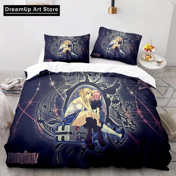 New Fairy Tail Bedding Set JapaneseDuvet Cover Bed Set Quilt Cover Boys Adult