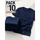 thumbnail image 1 of Pack 10 Poleras Basicas 100% Algodon Cuello Redondo 200g Azul Marino L Lisa, 1 of 3