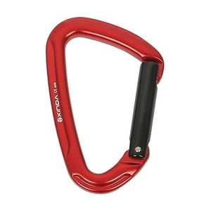 Genérico - Mosquetón De 25Kn Con Cierre Automático, Color Rojo