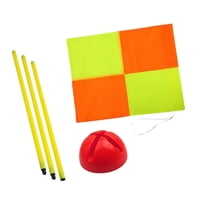 Magideal - Bandera De Esquina De Fútbol, Equipo De Campo, Bandera De Deportes De Entrenamiento Versátil, Bandera De Esquina De Campo De Fútbol Para Adultos Y Niñ Base Roja De Poste De 15 M.