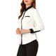 thumbnail image 4 of INSPIRE CHIC Camisa de Trabajo de Manga Larga con Botones y Bloque de Color para Mujeres Regreso a Clases M Blanco, 4 of 8