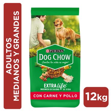 Alimento Seco Perro Adulto Raza Mediana/Grande Carne y Pollo Bolsa, 12 kg