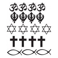Rienda Libre Graphics - Decomural Religion Love Peace Set Ws-33264