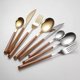 thumbnail image 2 of Xiao Hua Juego de cubiertos de plata de 2 piezas, 8,86 * 0,71 pulgadas, con mango de imitación de vetas de madera y diseño ergonómico, ideal para comidas familiares y reuniones festivas., 2 of 2