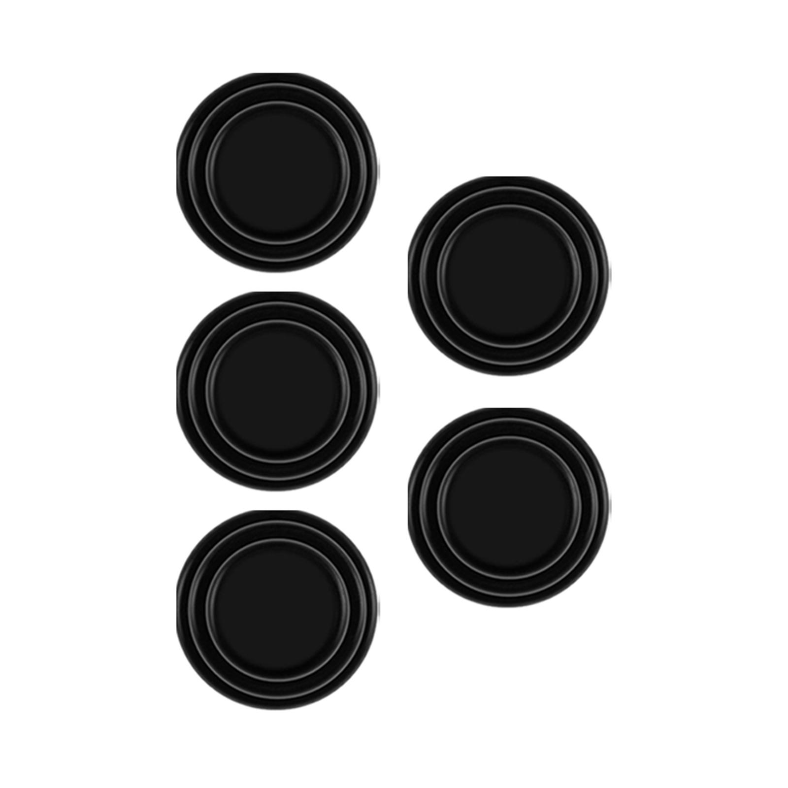 Ioensy - Amortiguador Para Puerta De Coche, Junta Decorativa, Amortiguador De Parachoques, 5X, Negro, Sin Señal