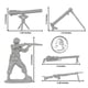 thumbnail image 2 of Toy Soldiers BMC CTS WW2 US Infantry 1:32 — 33 unidades, gris, 2 of 9