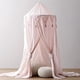thumbnail image 2 of Dosel de cama para niños, cuna redonda para bebé, carpa de juego con forma de castillo para interior y exterior, decoración colgante para casa, rincón de lectura, lona de algodón coral, 2 of 5