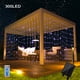thumbnail image 1 of 1pc 300/200/100 LED Solar Curtain Light, Multiple Color Options, Outdoor Remote Control, 8 Lighting Modes Fairy Light, IP65 Waterproof Copper Wire Light, Christmas Party Wedding Family Bedroom Garden, 1 of 5