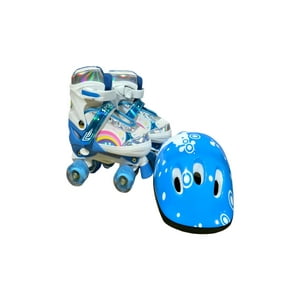 Genérico - Patin 4 Ruedas Con Luces Y Kit Talla M 35 38 Multicolor1