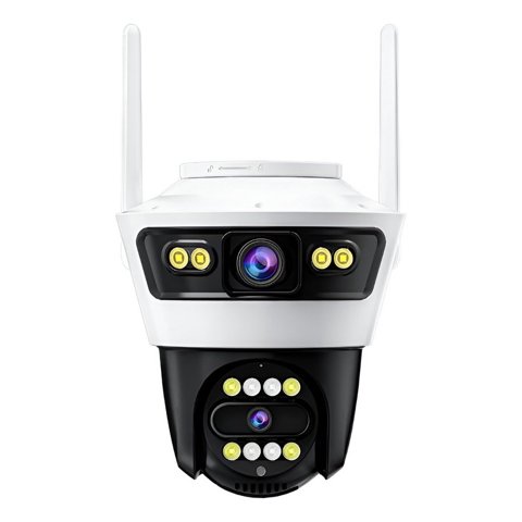 Genérico - Camara Seguridad Exterior Doble Lente Infrarrojos Lau