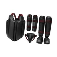 Magideal - Conjunto De Equipo De Protección De Taekwondo, Protectores De Piernas Y Brazos, Almohadilla De Protección Para El Vientre, Almohadilla Para El Pecho D M