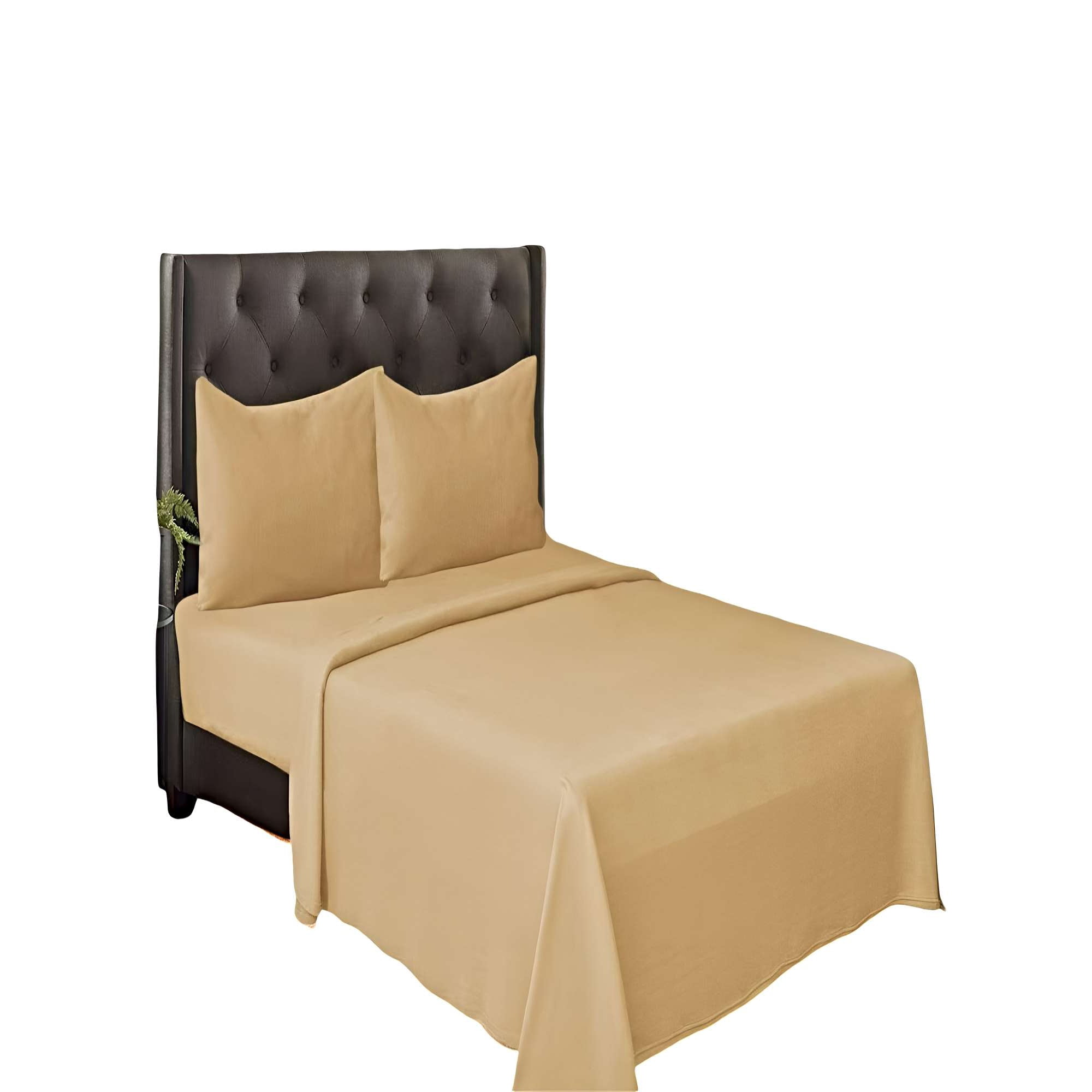 Genérico - Juego De Sabanas Polar 2 Plazas Beige 2