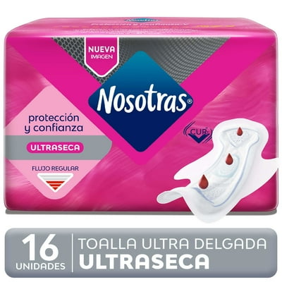 Toallas Higiénicas Con Alas Ultra Invisible Tela Malla 16 Un Nosotras