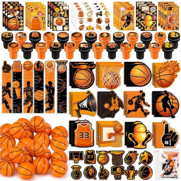 Set de Papelería BenLouis 96 Piezas Tema Baloncesto para Fiestas Infantiles