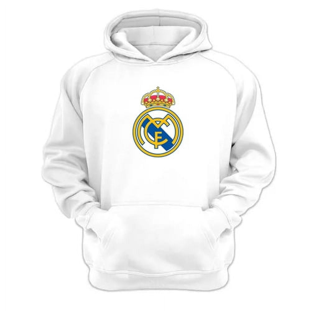 Genérico - Polerón Canguro Real Madrid Blanco Talla S Unisex