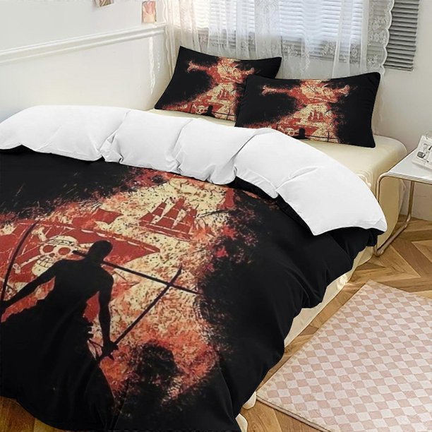 Drule Mihawk Bed Duvet Cover Funny Anime Cartoon Bedding Se Lightweight3 Piece Comforter Se, cases