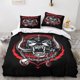 thumbnail image 2 of 3 Pieces Motorhead Duvet Cover Set 3D Rock 'n' Roll Printed Heavy Metal Band Theme Bedding Quilt Duvet Cover with Zipper Closure,Microfiber Bedding King, 2 of 3