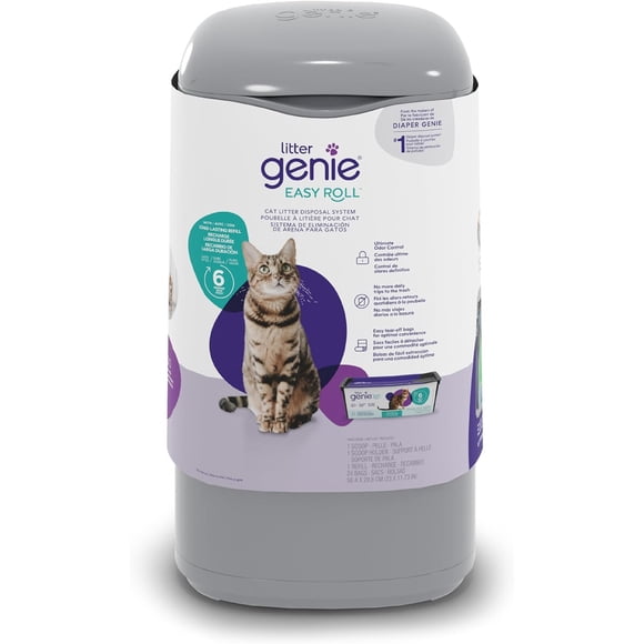 Litter Genie Easy Roll Pail with Easy Roll Refill, 24 bolsas