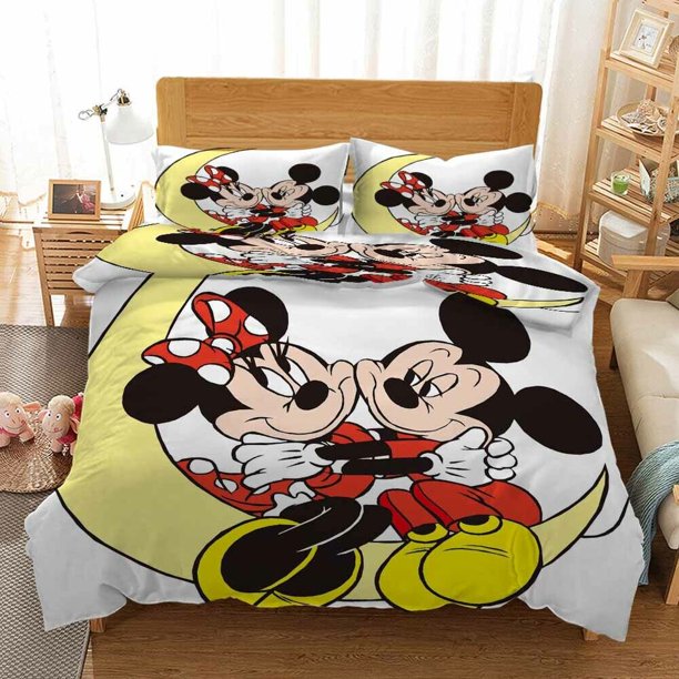 A Mouse Hugged Duvet Quilt Covers Pillow Case Bedding Sets3-Piece Bedding Set (1 Duvet Cover + 2 Pillow Shams)