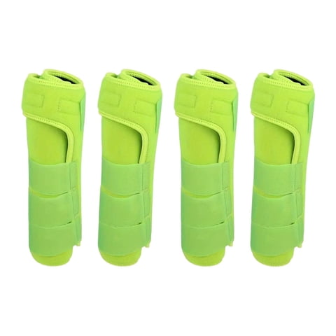 Magideal - 4 Piezas Botas De Caballo Protección De Protección De La Pierna Accesorios Ecuestres Cubiertas De Pierna Envolturas De Piernas Establecidas Para Monta Verde Claro