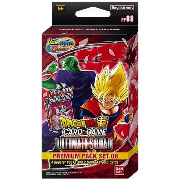 Dragon Ball Super Juego de Cartas Ultimate Squad Paquete Premium 08
