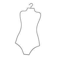 Magideal - Forma Del Cuerpo Traje De Baño Ropa De Playa Colgador Organizador De Guardarropa Colgador De Ropa Lencería Trajes Perchas Abrigos Para , Negro