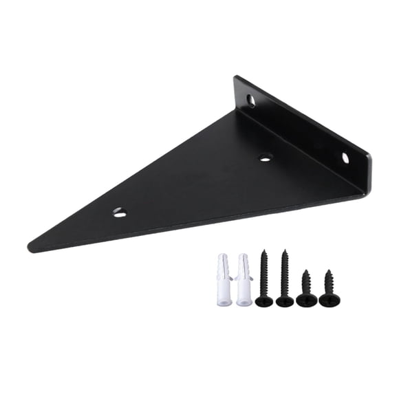 Soporte de estante triangular de hierro, de instalar, soporte de estante de pared para decoración de oficina , 80x100mm