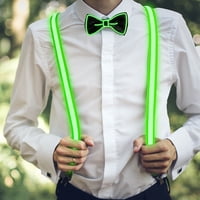 Xusx111 - 2 Piezas/Conjunto, Iluminar Los Suspendientes Led De Los Hombres Y Corbata, Perfecto Para El Festival De Música Fiesta De Disfraces De Halloween, Navidad