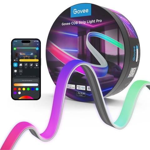 Tira De Luces Led Govee Cob Pro Rgbicw De 16.4 Pies Con Smart Home