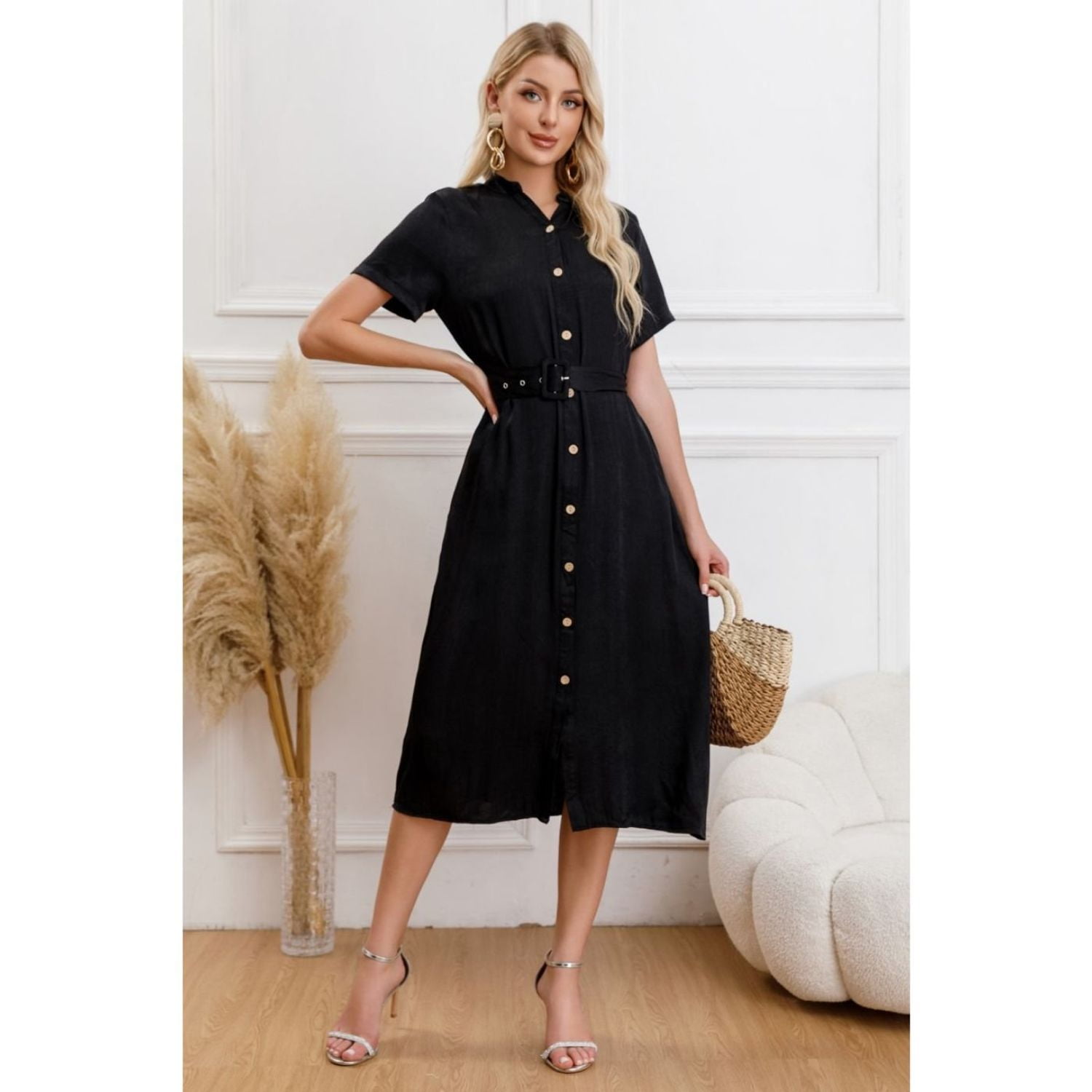 Likeshop - Vestido Largo Primavera Mujer Semi Formal Casual Con Mangas Premium323