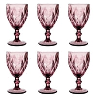Set 6 Copas Diamonds Purple 340Ml Vino Menaje Cocina Allegra