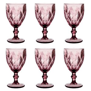 Set 6 Copas Diamonds Purple 340Ml Vino Menaje Cocina Allegra