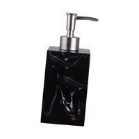 Magideal - Dispensador De Jabón Con Textura De Mármol, Dispensador De Salón De Repuesto Elegante De Resina De 17,5 Para Baño De Hotel, Hogar, Cocina, Cuarto D , Negro