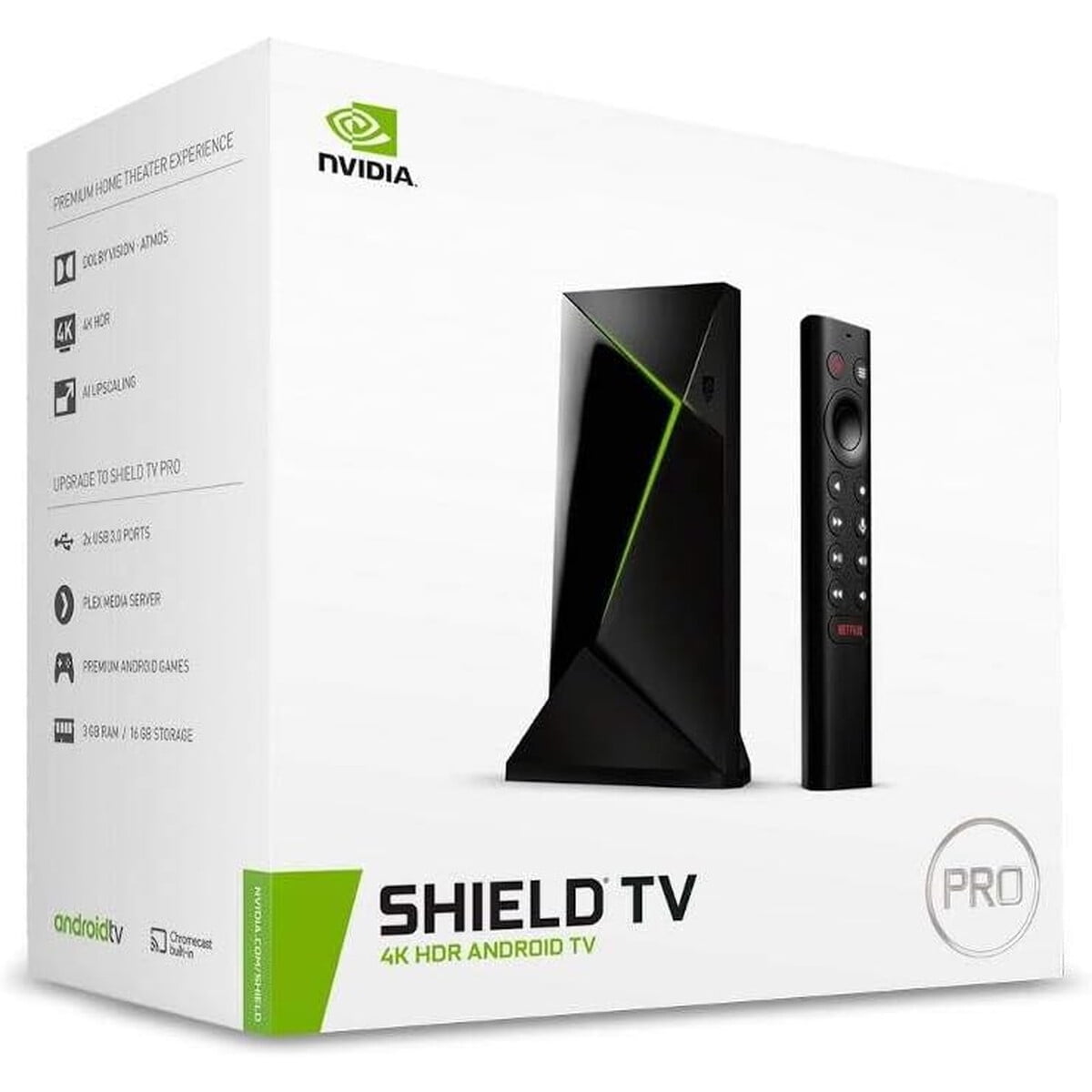 Reproductor Streaming Nvidia Shield Tv Pro 4k Hdr 3gb 16gb