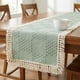 thumbnail image 1 of REGALWOVEN Camino de Mesa para Decoración de Cocina Cumpleaños, Camino de Mesa con Borlas para Decoración de Mesa de Cocina y Comedor Verde 13x78.7 pulgadas, 1 of 6