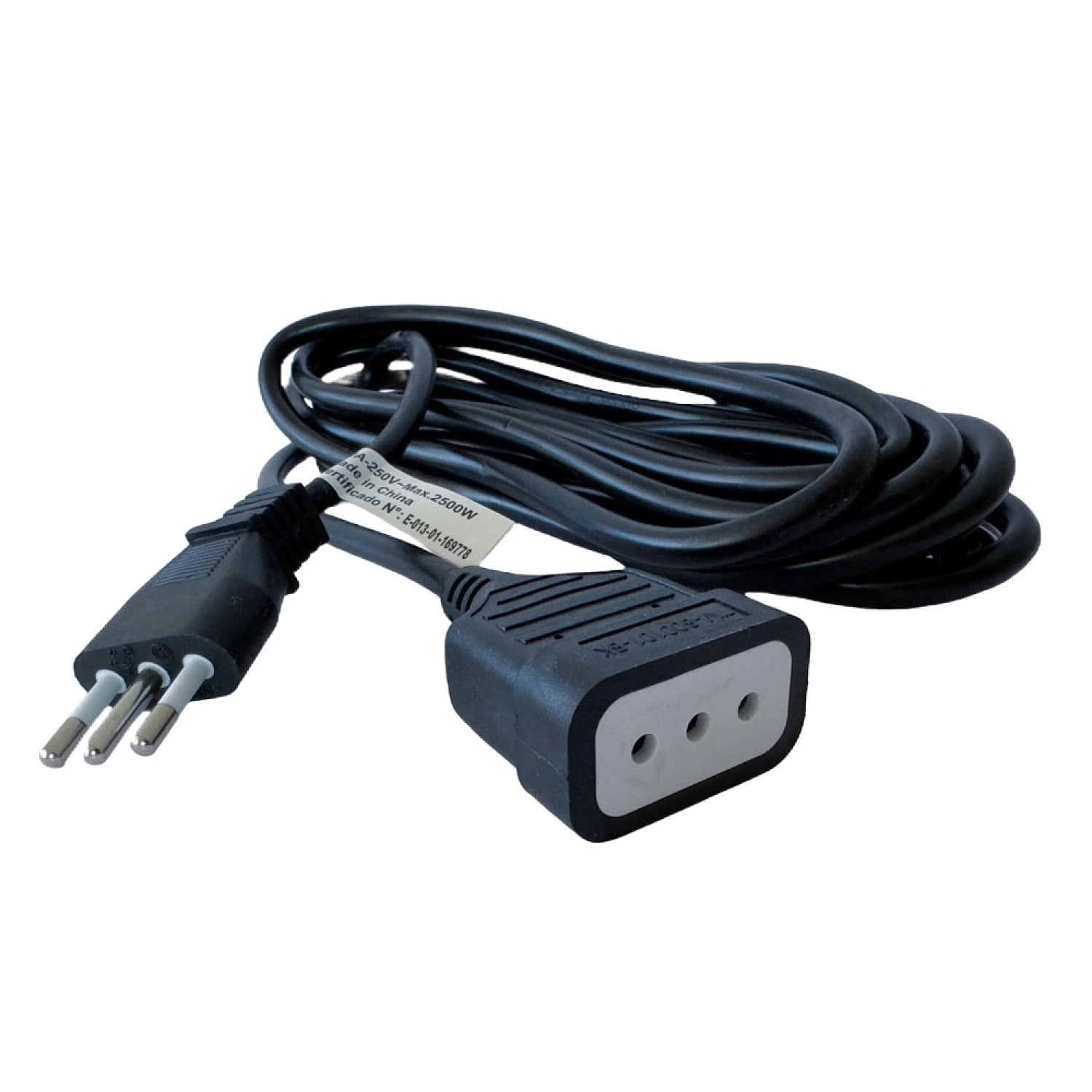 Cable Eléctrico Extensor De 5 Metros Tm-800101-bk Tecmaster