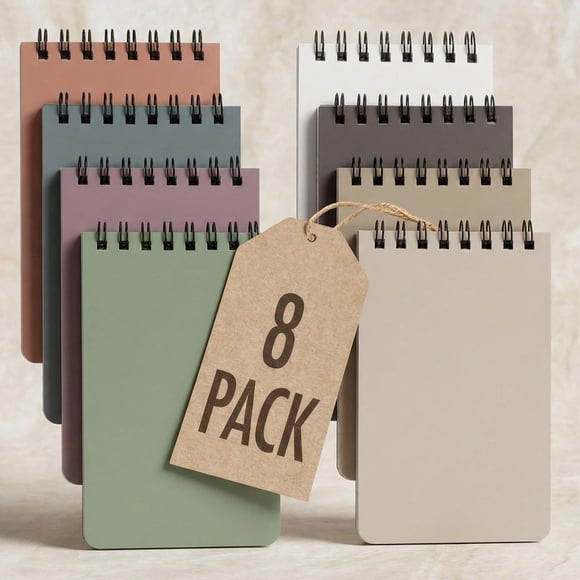 Set de cuadernos de bolsillo ZICOTO Aesthetic 8, tamaño pequeño, 3 x 5 pulgadas