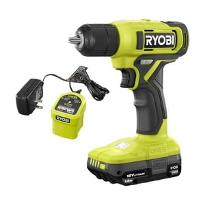 Kit De Taladro/Destornillador Ryobi One+ De 18 V Inalámbrico De 3/8 Pulgadas Con 1,5 Ah