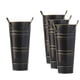 thumbnail image 3 of 4 Piezas De Macetas Suculentas De Cubo Floral Francés Para Escritorio Interior Exterior Balcón Negro, 3 of 3