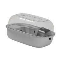 Magideal - Hábitat Hámster Hábitat De Hámster De Hámster De Hámster Abiertamente Casa Portátil Para Conejillos De Indias De Guineas Conejitos De Azúcar Animales Gris