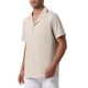 thumbnail image 4 of INSPIRE CHIC Camisas de Lino para Hombre Cuello Campamento Manga Corta Botón Abajo Camisas de Playa de Verano M Caqui, 4 of 6