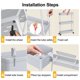 thumbnail image 5 of Carrito de almacenamiento SPACELEAD Slim de 4 niveles para oficina, cocina, gris, 5 of 6