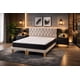 thumbnail image 2 of Cama Europea 2 Plazas Base Dividida Respaldo Capitone Lino Beige Completa, 2 of 8